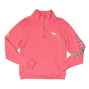 PINK Victoria's Secret Quarter Zip Long Sleeve Sweatshirt
